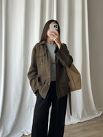 Pure linen sahariana jacket