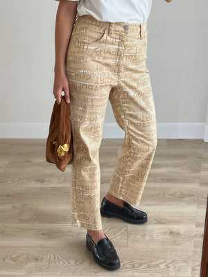 Trussardi cotton beige pants