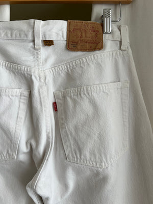 Levi's 501 white jeans