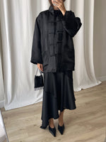 Pure silk oriental down jacket