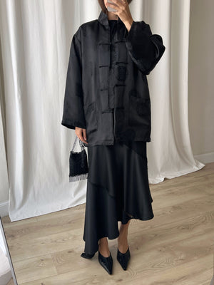 Pure silk oriental down jacket