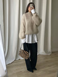 80% kid mohair soft pull - Mandorla