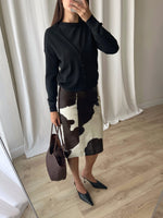 Patrizia Pepe real leather cow skirt