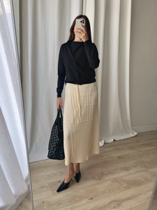 Made in Italy pure wool cream skirt