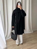 Marella pure wool black coat