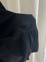 100% cotton black long skirt