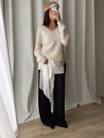 Kid mohair and wool soft pull - Latte