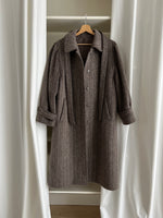 Wool and mohair barbed coat