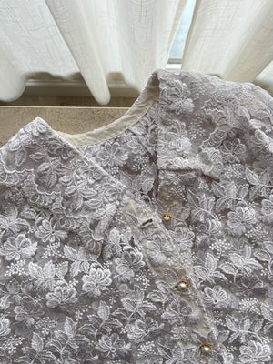 Handmade sheer lace shirt