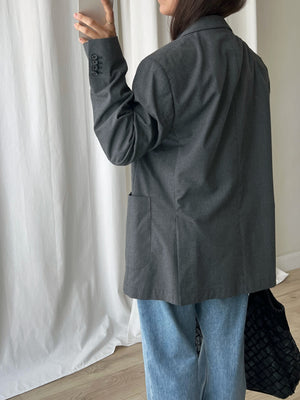 Made in Italy wool blend grey blazer
