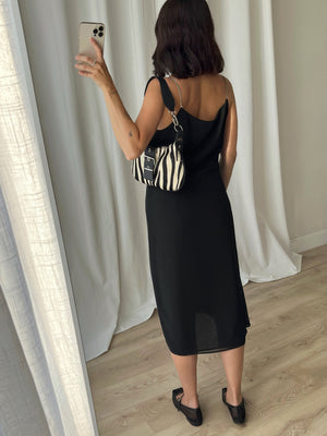 Made in Italy asymmetrical slip dress