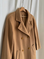 Wool and cashmere camel long coat