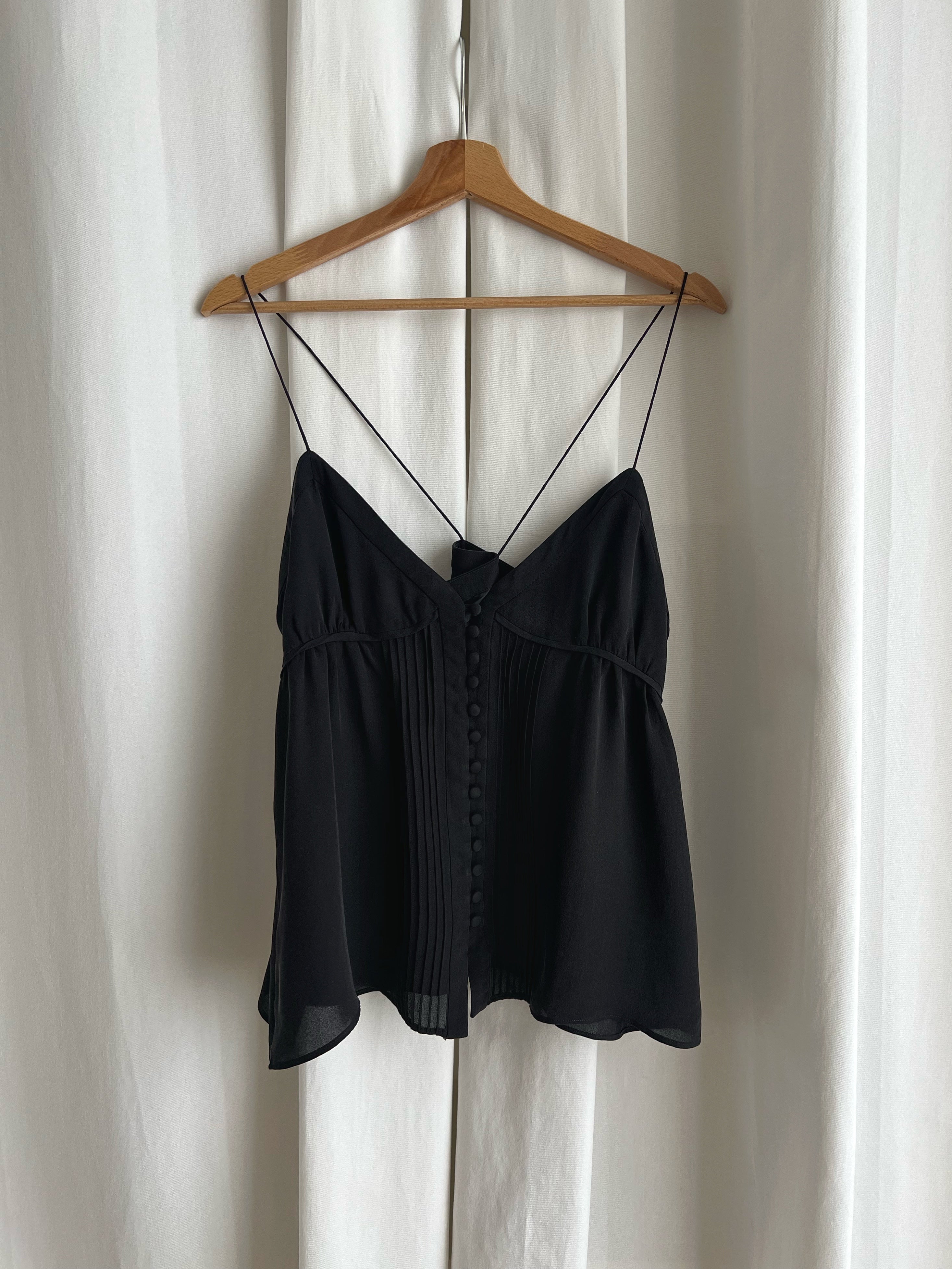 Blunauta pure silk black top