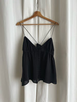 Blunauta pure silk black top