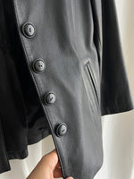 Escada real leather black jacket