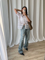 Handmade sheer lace shirt