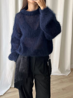 80% kid mohair soft pull - Mirtillo