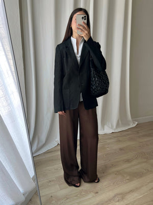 Pure linen black blazer