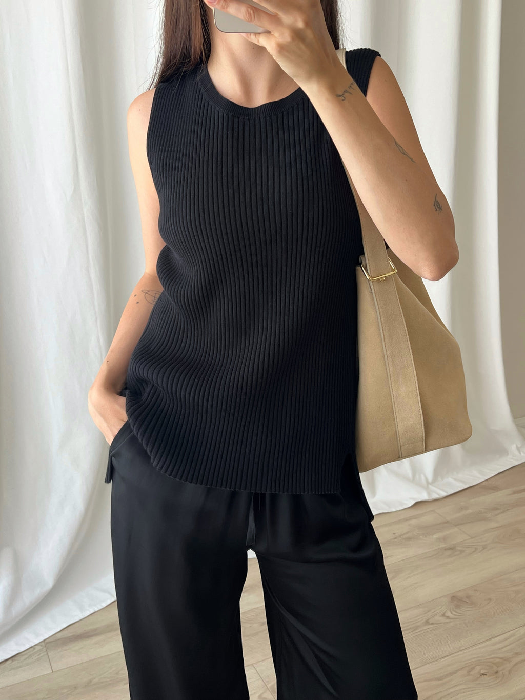 Ralph Lauren ribbed black top
