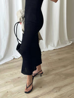 DKNY knitted long black dress