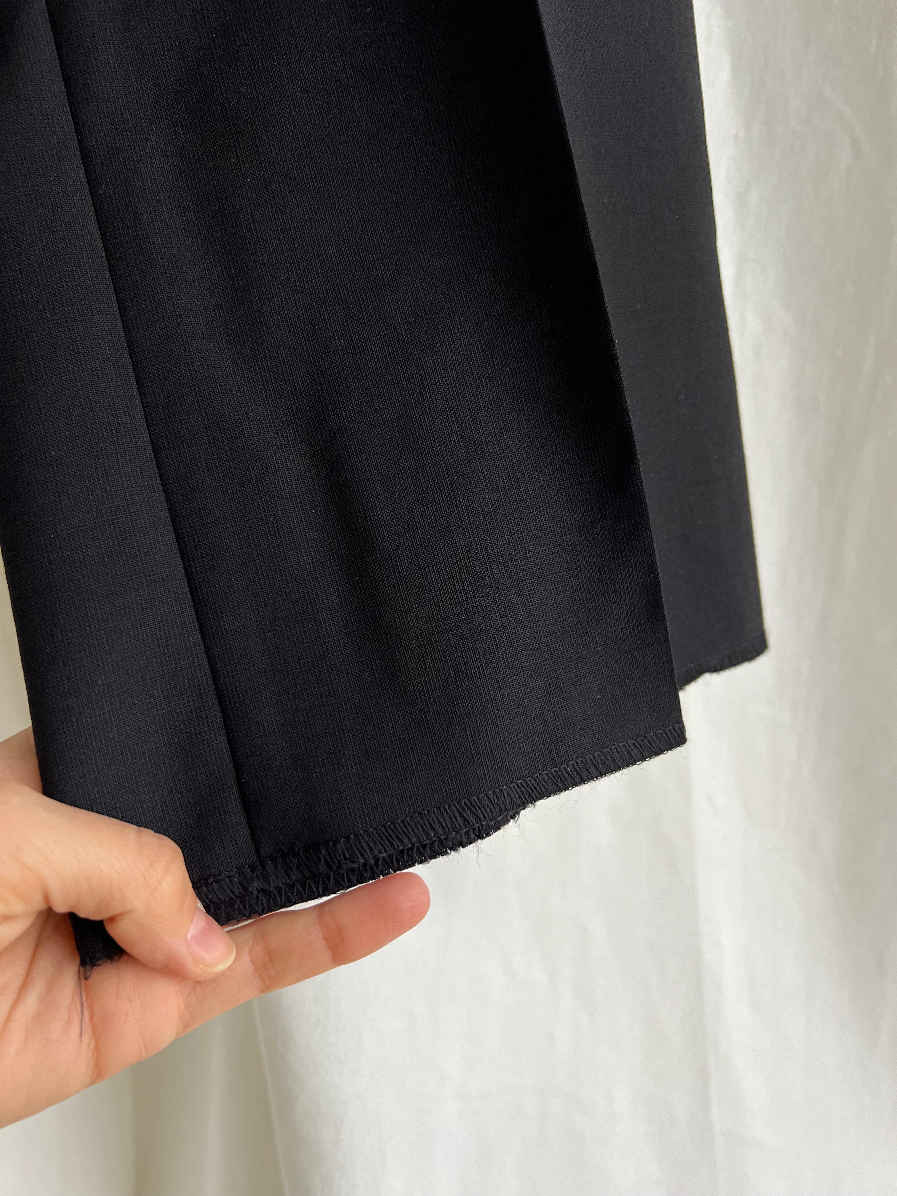 Tailored pure wool black pants