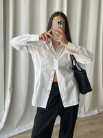Pure cotton golden buttons white shirt