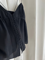 Blunauta pure silk black top