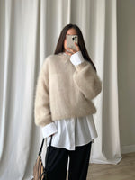 80% kid mohair soft pull - Mandorla