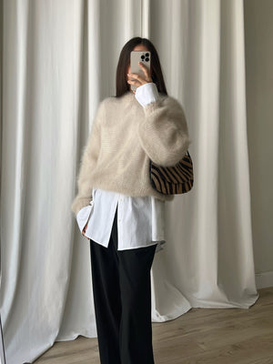 80% kid mohair soft pull - Mandorla