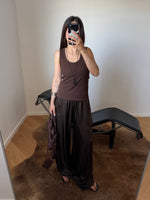 Ribbed tank top - Chocolate