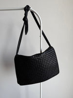 Real leather woven bag