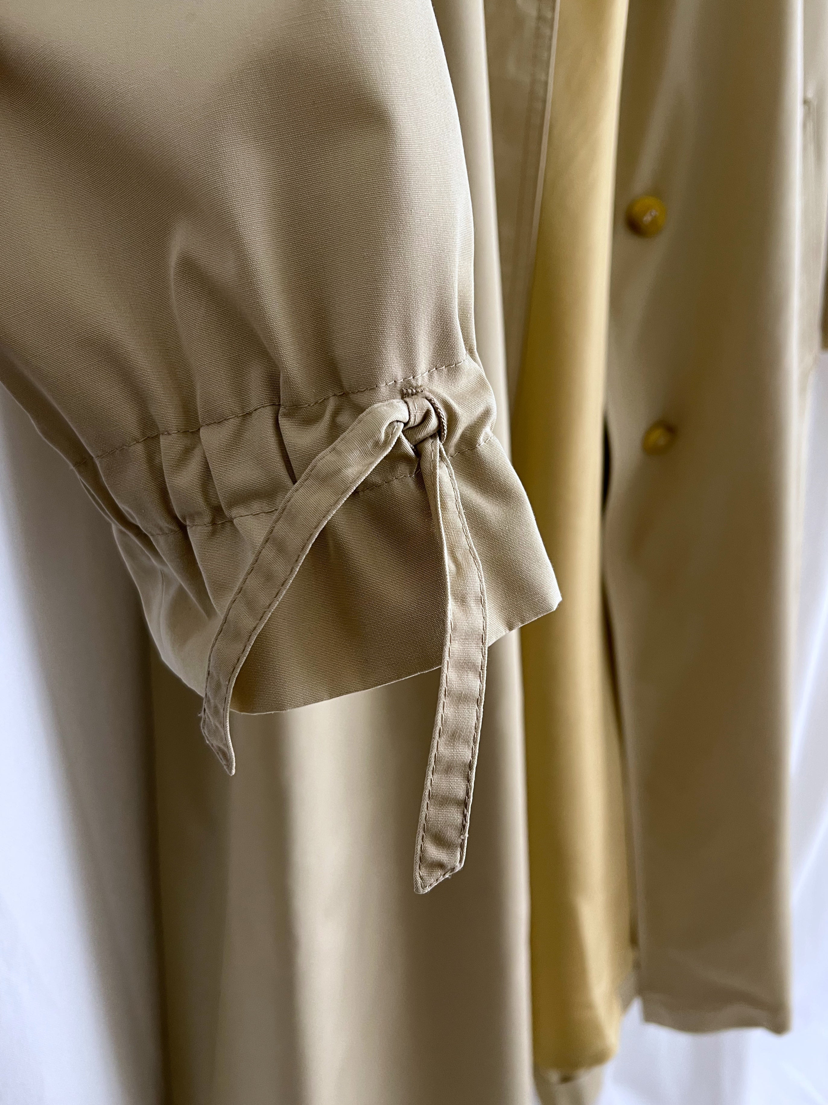 Cotton blend beige trench
