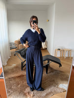 Pure viscose tailored pants - Navy