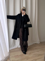Marella wool and angora black coat