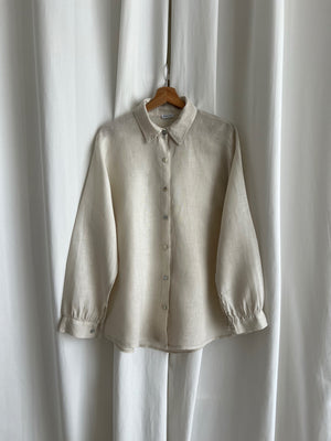 100% Linen comfy shirt - Beige