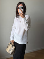 MaxMara pure cotton knitted white pull