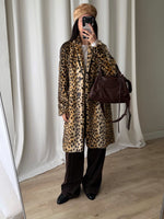 Animalier eco fur coat