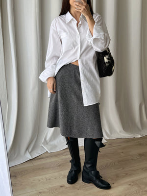 Wool grey skirt