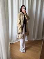 Classic belted camel trench