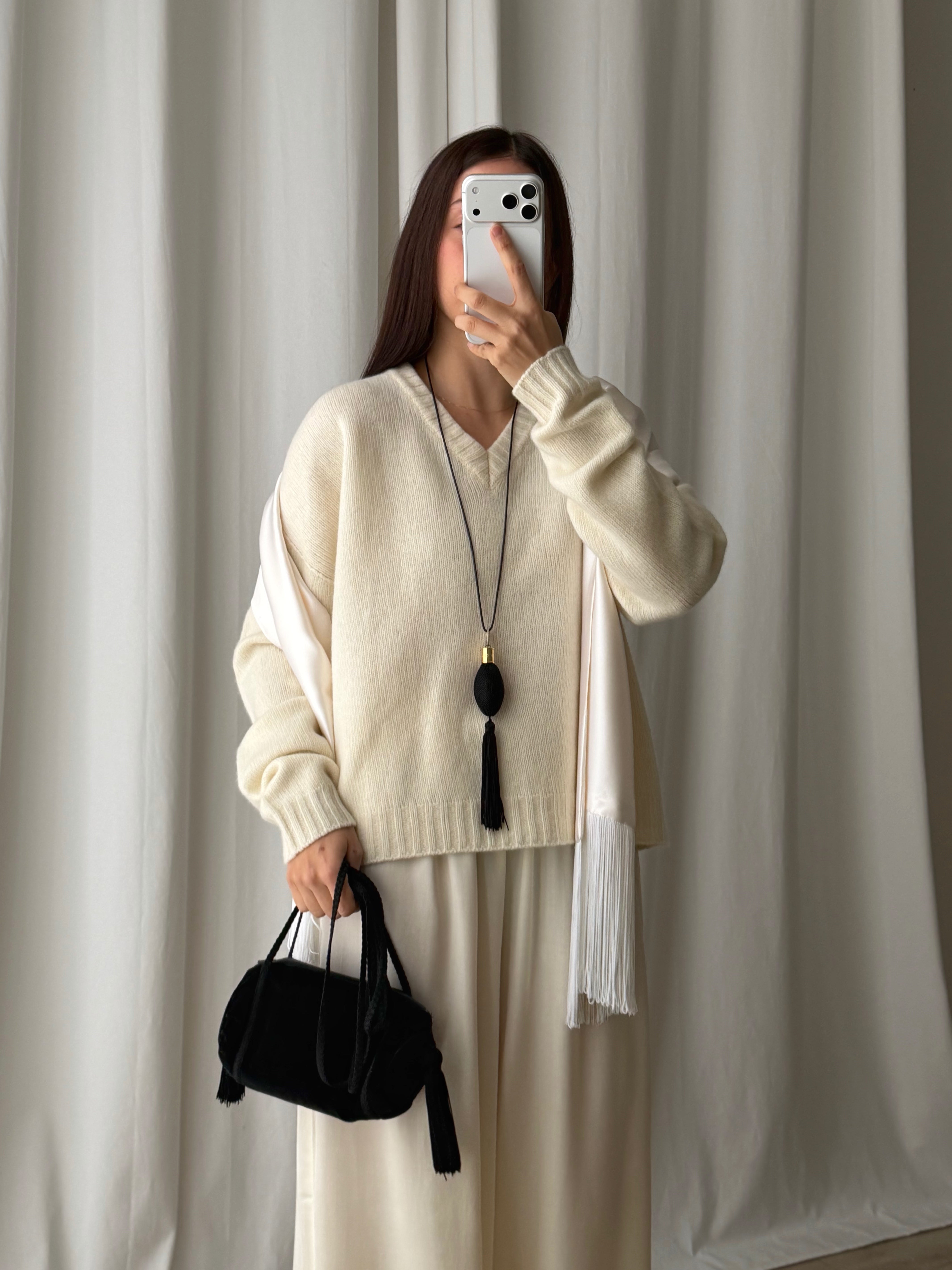 100% merino wool soft pull - Latte