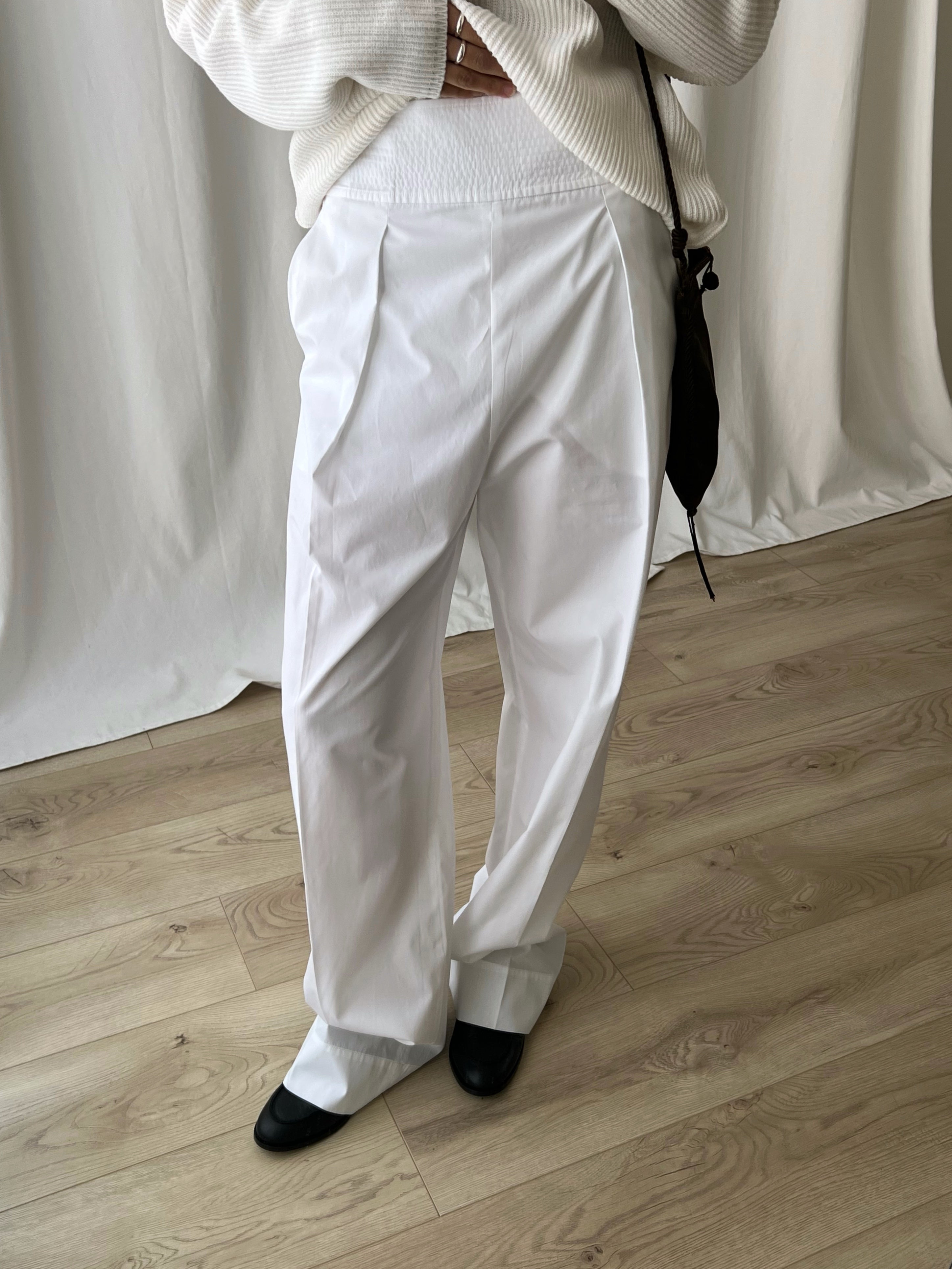 Sportmax cotton white pants