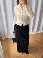 Silk and cotton oriental crop jacket