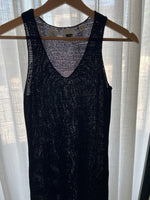 DKNY knitted long black dress