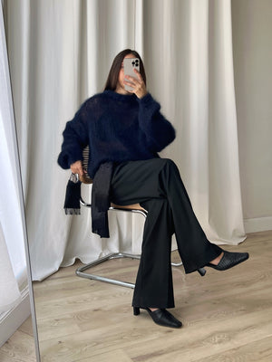 80% kid mohair soft pull - Mirtillo