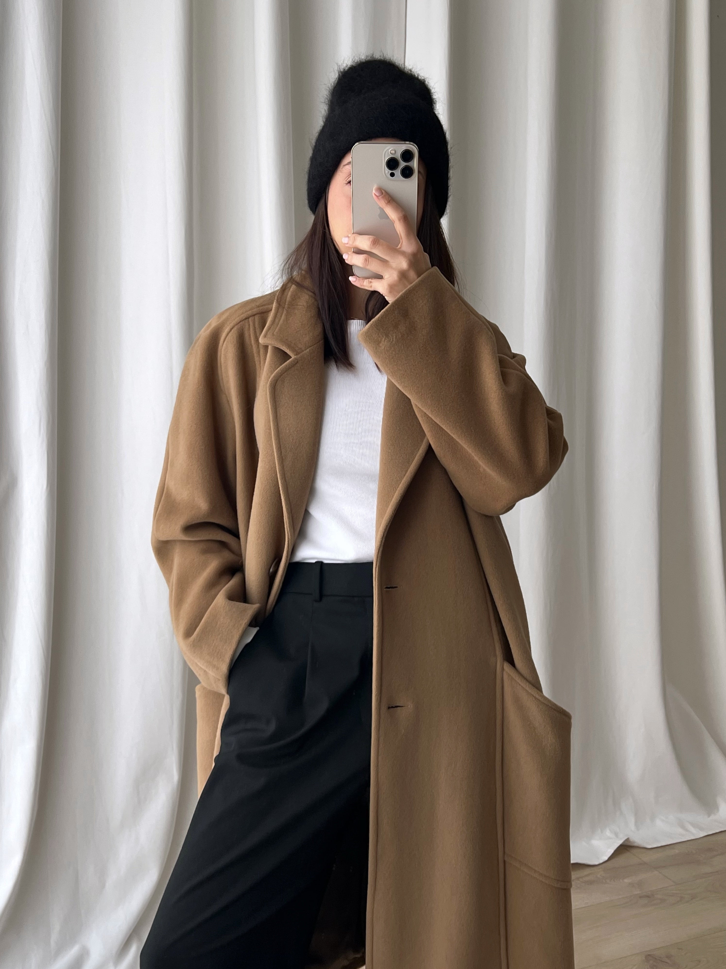 Made in Italy wool camel coat