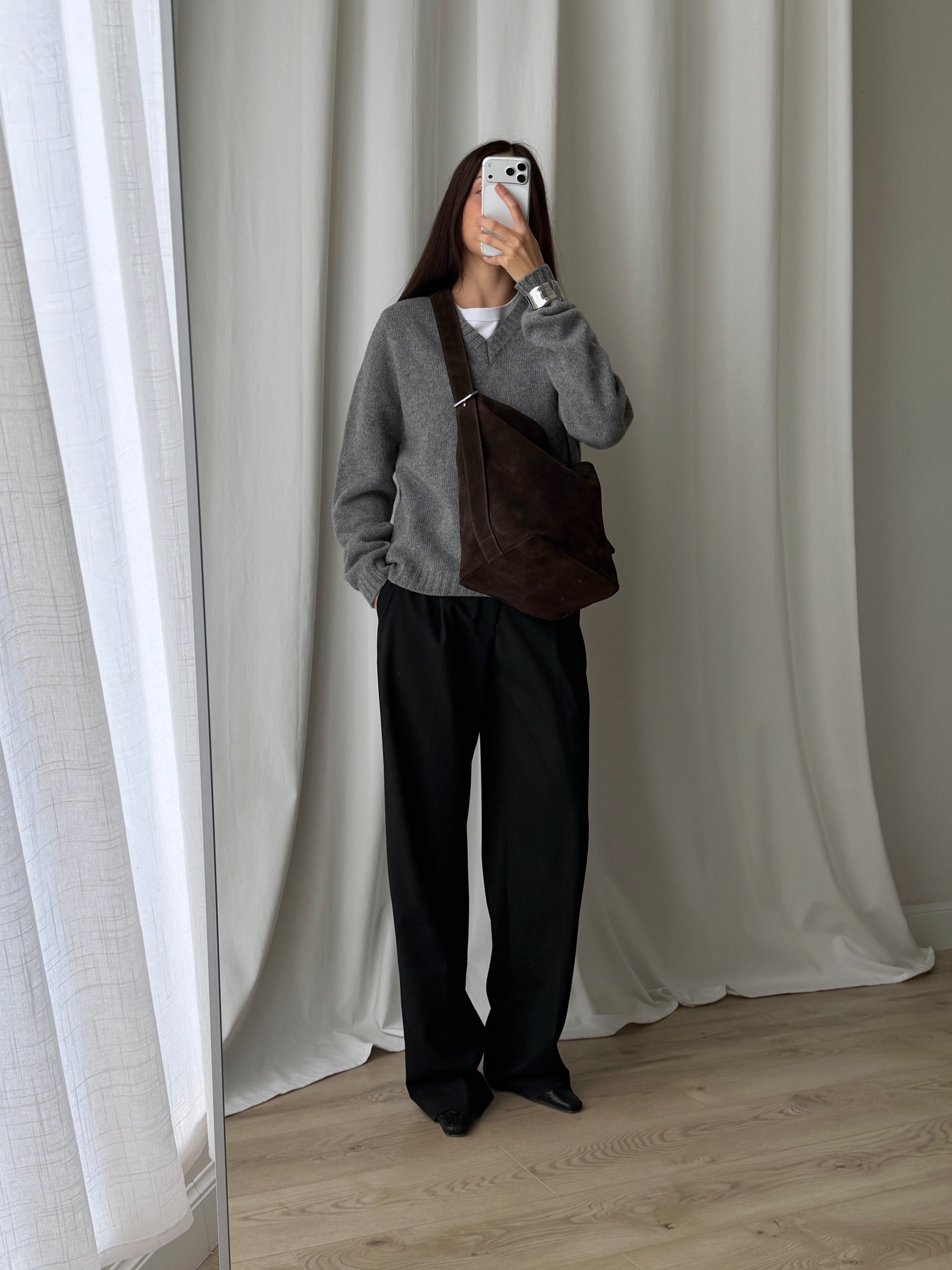 Sillabe Studio bucket bag - Dark coffee