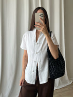 Pure linen oriental white shirt