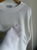 MaxMara pure cotton knitted white pull