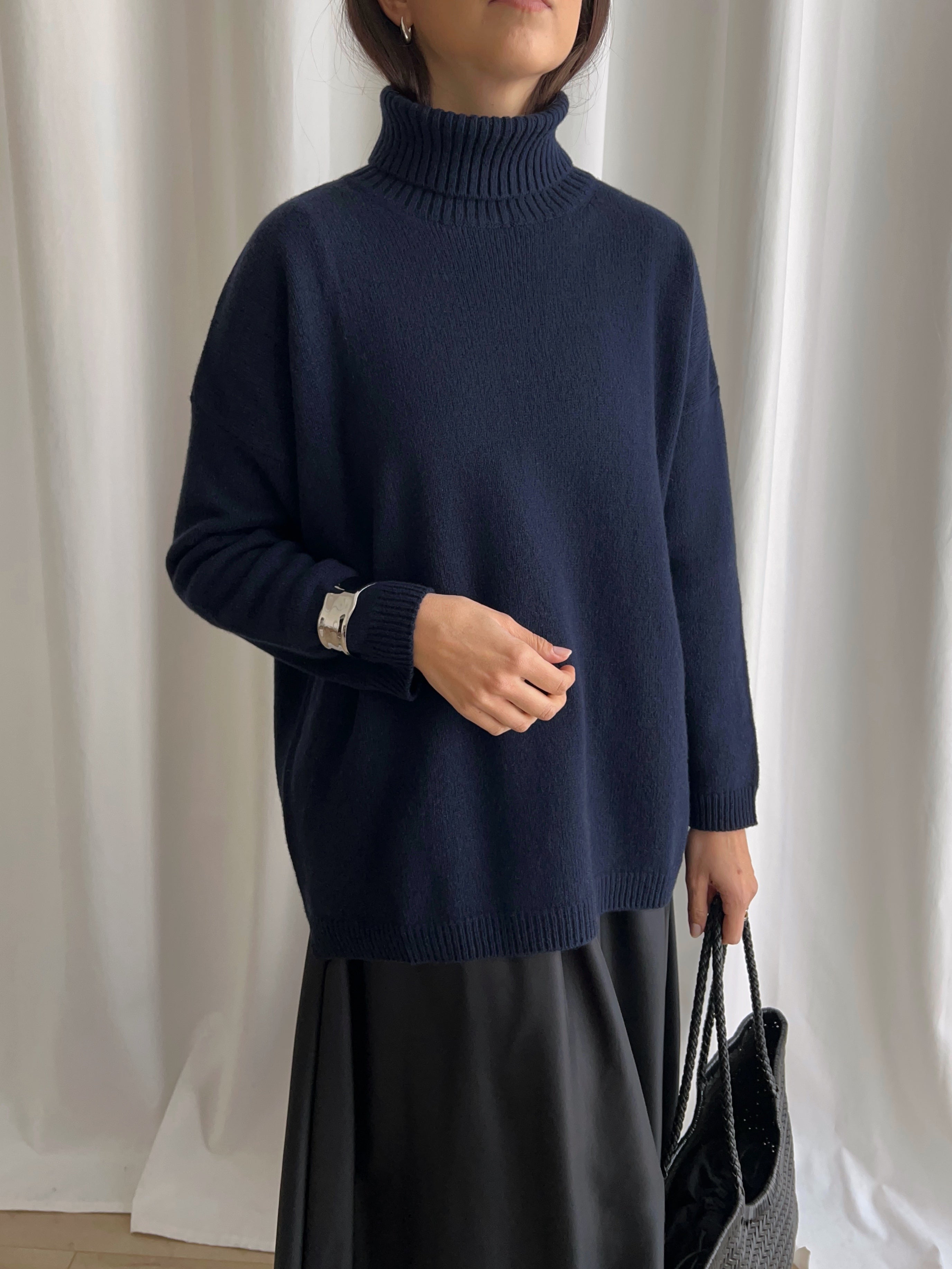 Pure cashmere cosy turtleneck - Blu