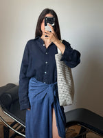 100% Linen shirt - Navy